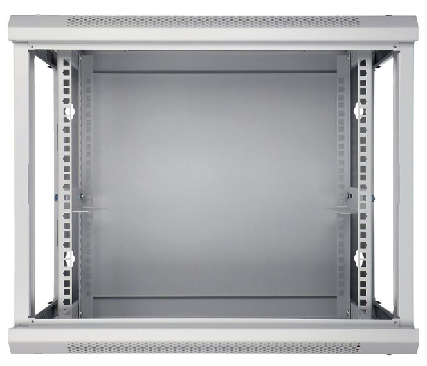 Extralink Szafka wisząca rack 9U 600x600 szara szklane drzwi EX.8581 - 489305 - zdjęcie 3